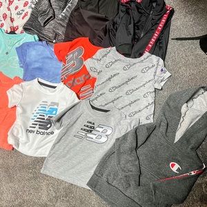 Matching Tops to baby boy bottoms.